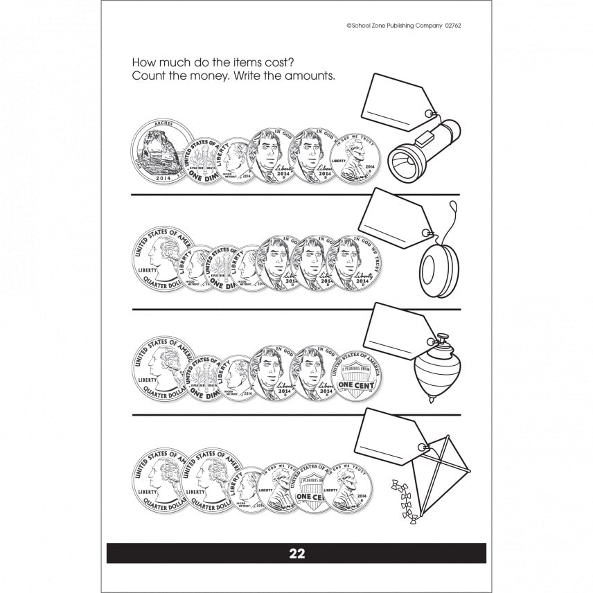 Count Money Workbook by School Zone 2
