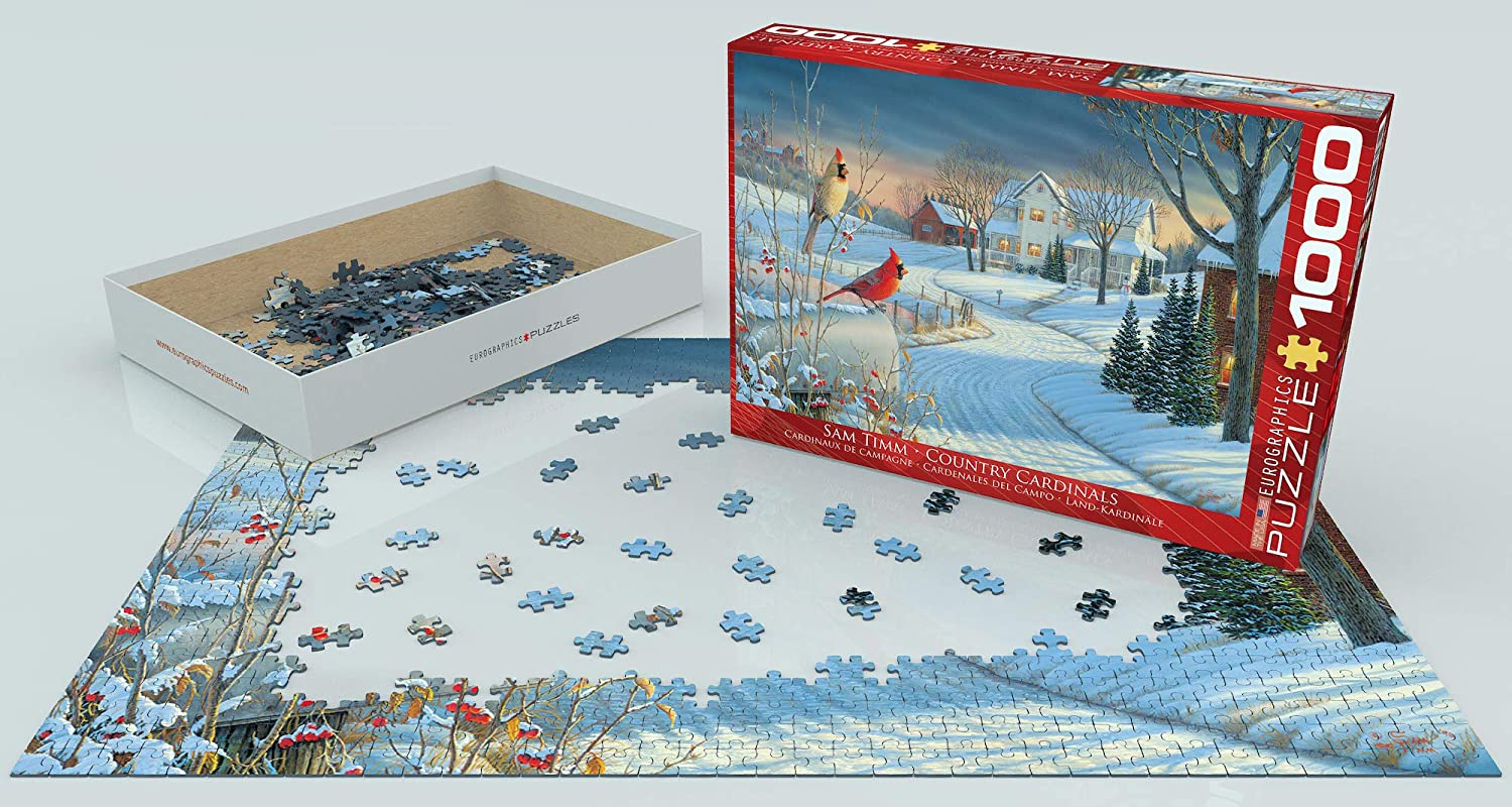 Country Cardinals by Sam Timm 1000pc Puzzle by Eurographics 2