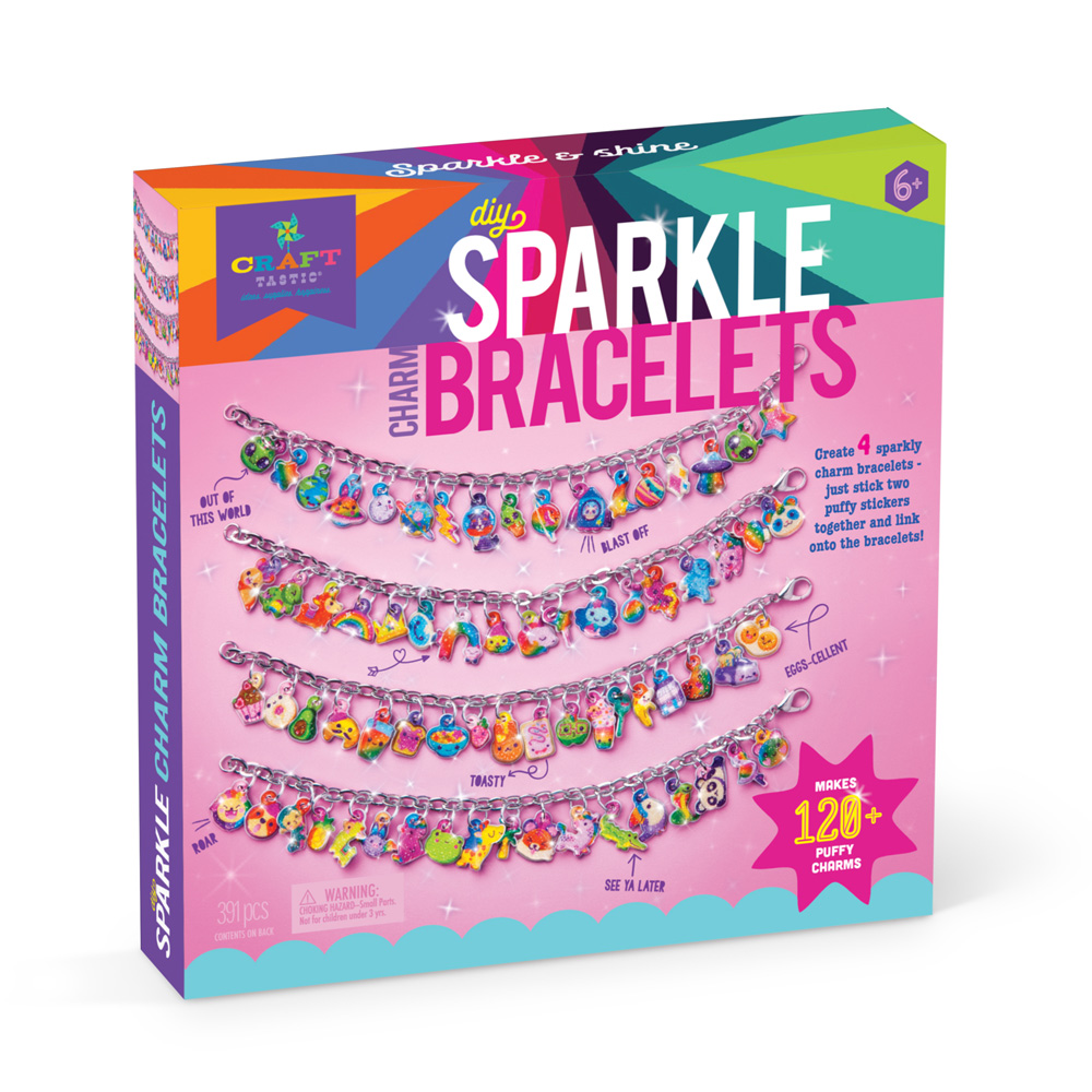 Craft-tastic DIY Sparkle Charm Bracelets-by-PlayMonster