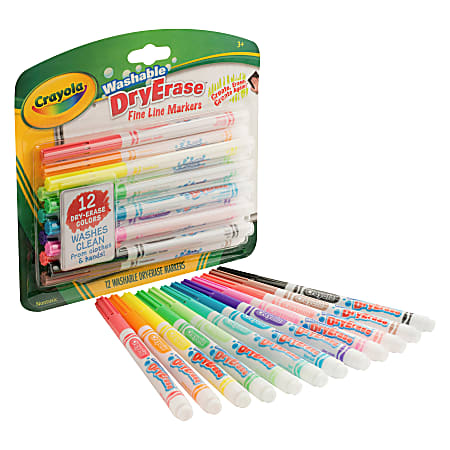 Crayola Washable Dry Erase Fineline Markers 12pc by Crayola 1