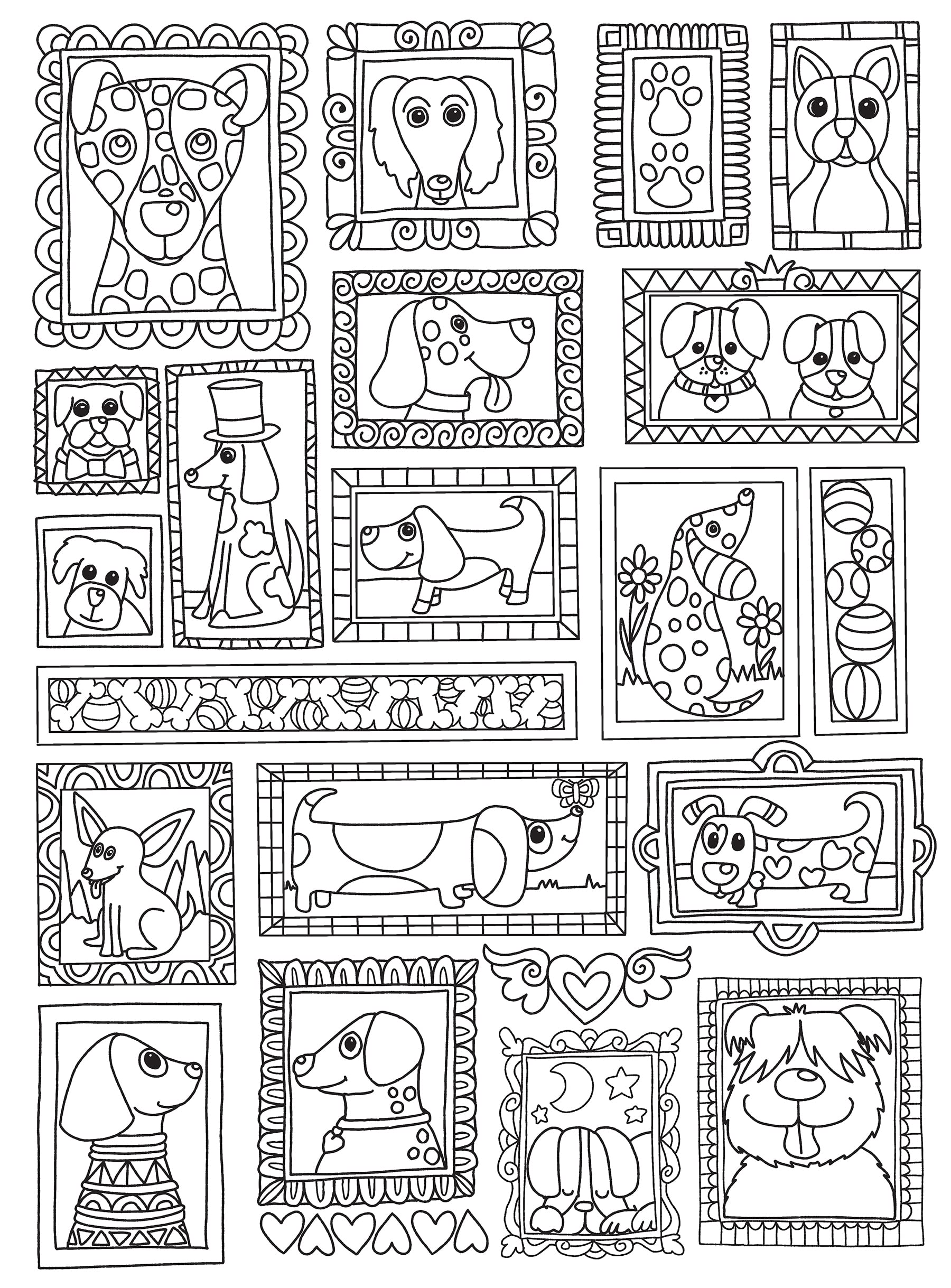 Creative Haven Adorable Dogs Coloring Book by Dover Publications 2
