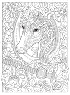 Creative Haven Dream Horses Coloring Book by Dover Publications 4
