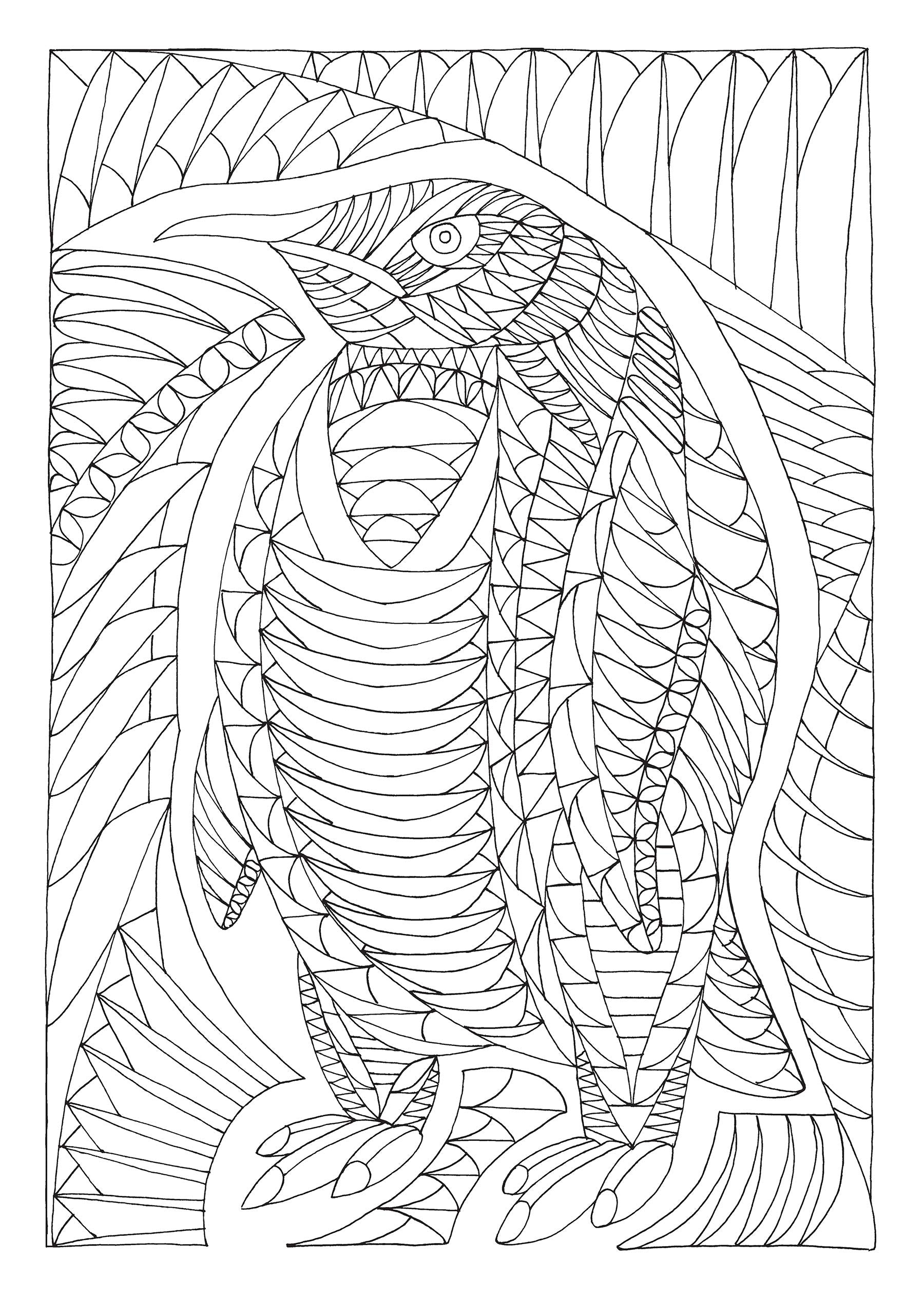 Creative Haven Insanely Intricate Angular Animals Coloring Book by Dover Publications 3