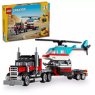Creator 3 in 1 Flatbed Truck with Helicopter-by-Lego