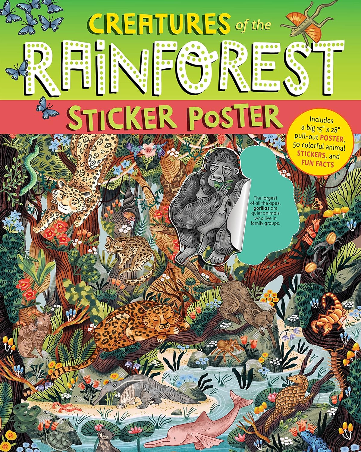 Creatures of the Rainforest Sticker Poster-by-Little Brown
