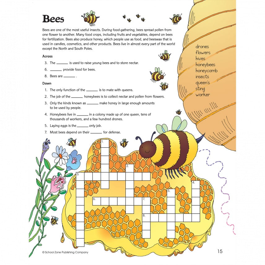 Crosswords Activity Workbook by School Zone 2