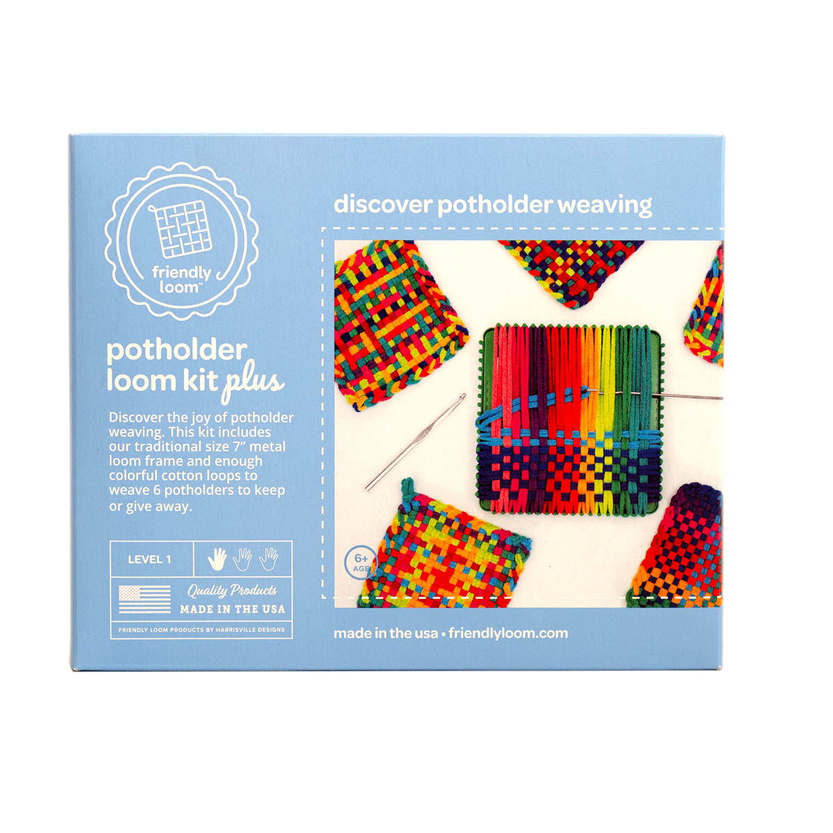 Deluxe 7" Potholder Loom (Traditional Size)-by-Friendly Loom
