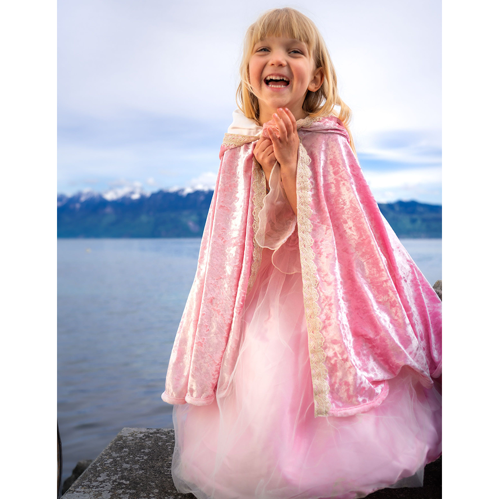 Deluxe Pink Princess Cape Medium Size 5 6 by Great Pretenders 3