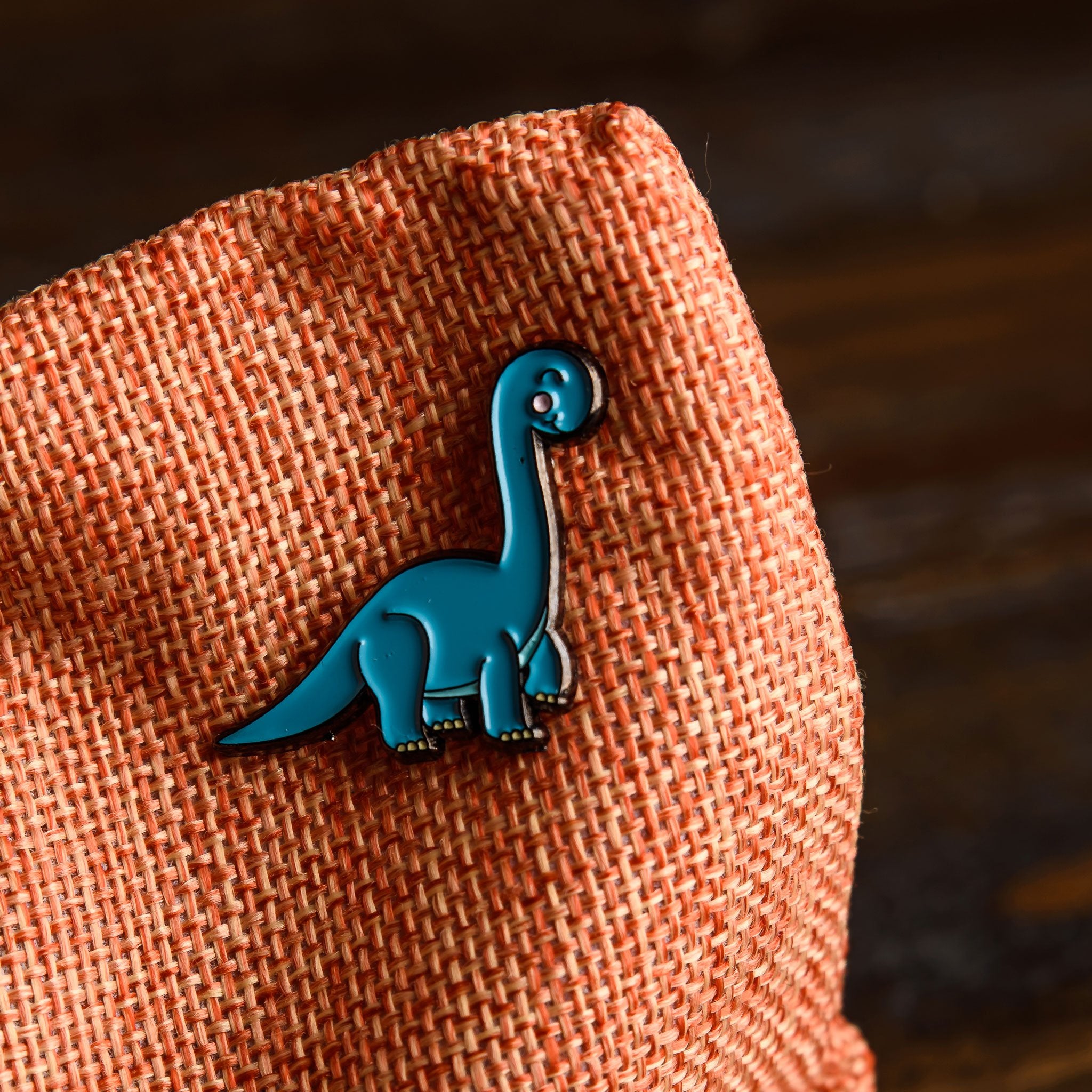 Dinosaur Enamel Pin Brachiosaurs by Heebie Jeebies 1