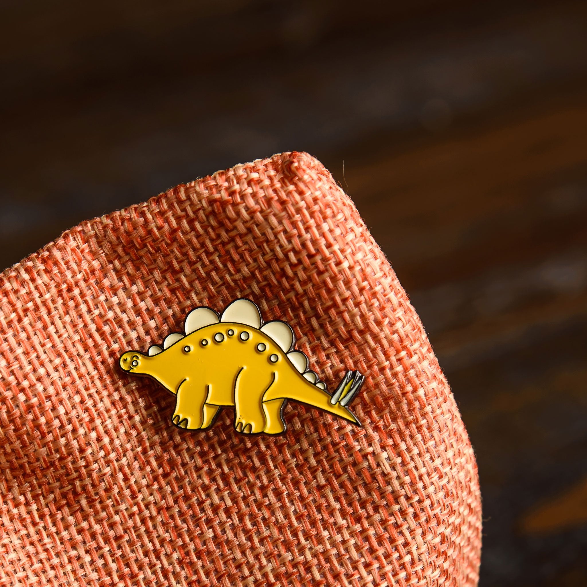 Dinosaur Enamel Pin Stegosaurus by Heebie Jeebies 1