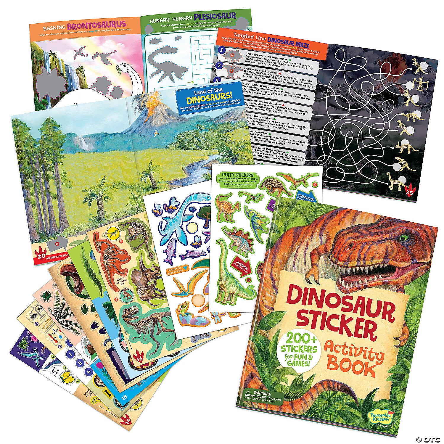 Dinosaur Sticker Activity Book-by-Mindware