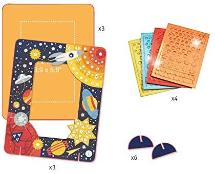 Djeco Space Mosaic Frames Craft Kit by Djeco 2