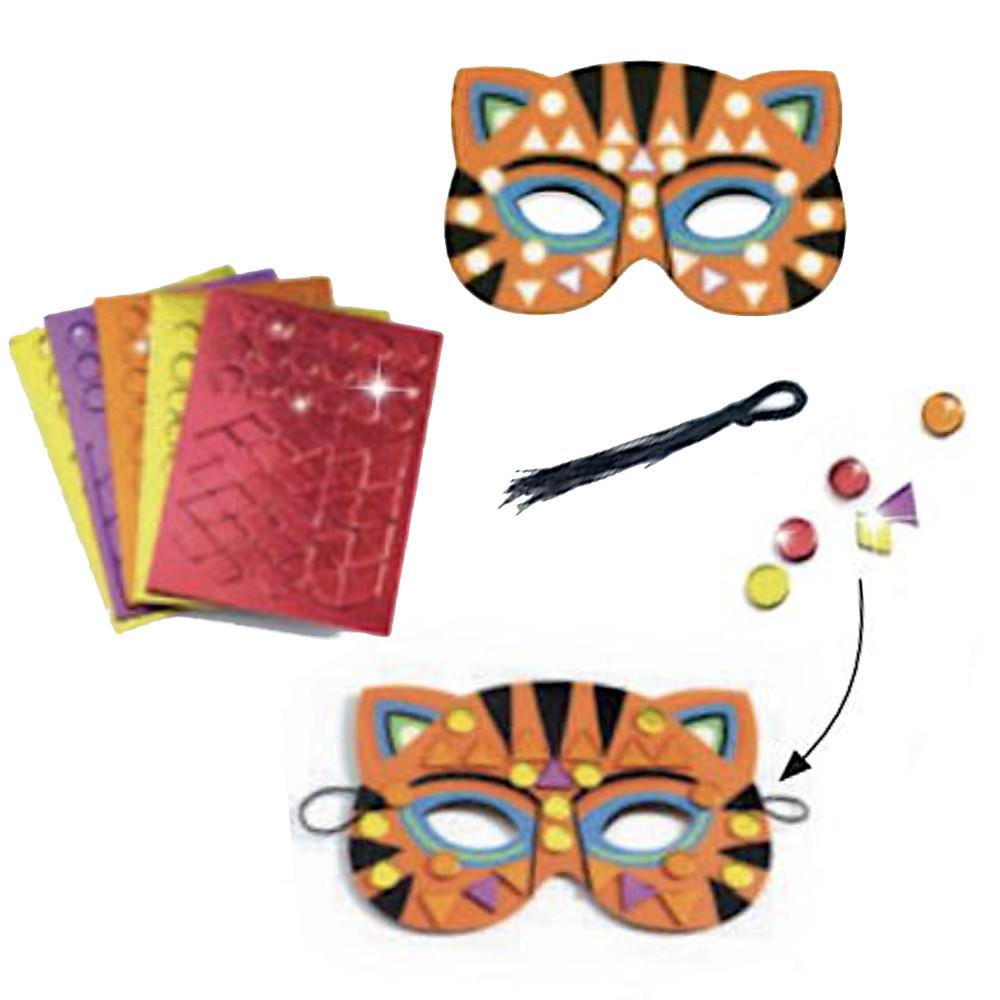 Do It Yourself Animal Mosaic Masks Craft Kit by Djeco 2