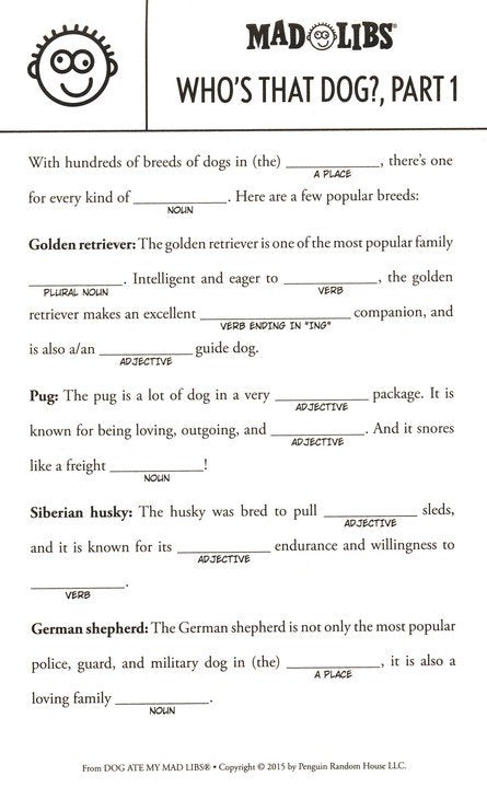 Dog Ate My Mad Libs by Penguin Random House 2