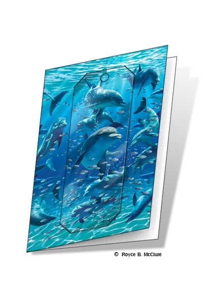 Dolphin 3D Card with Bookmark by Artgame