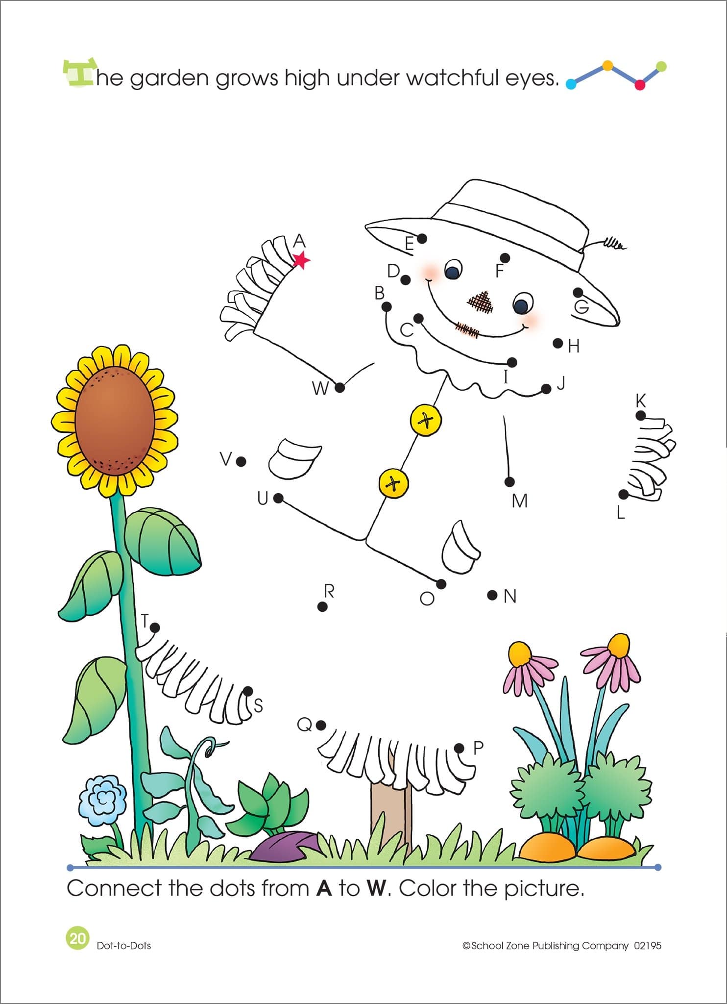 Dot to Dots Alphabet Activity Workbook by School Zone 3
