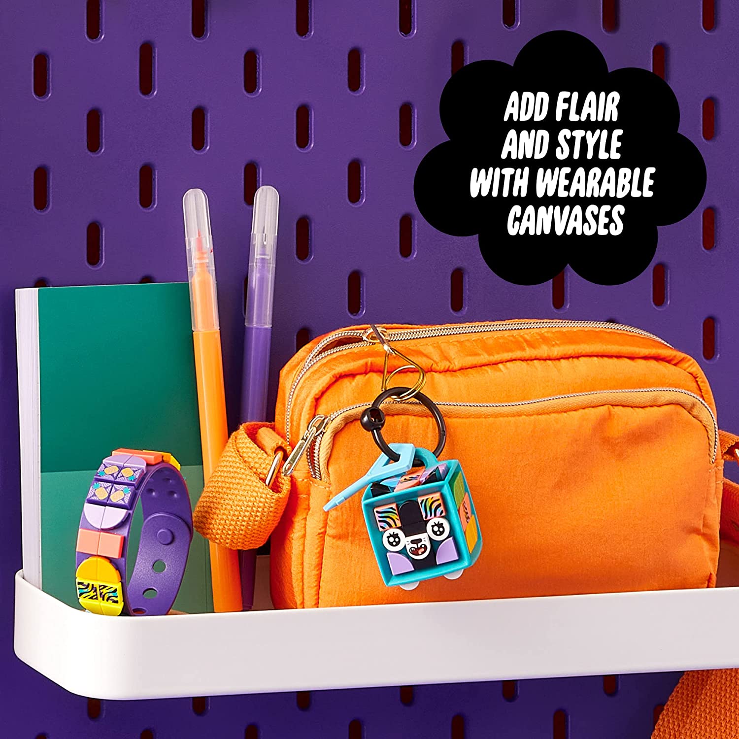 Dots Neon Tiger Bracelet Bag Tag by Lego 1