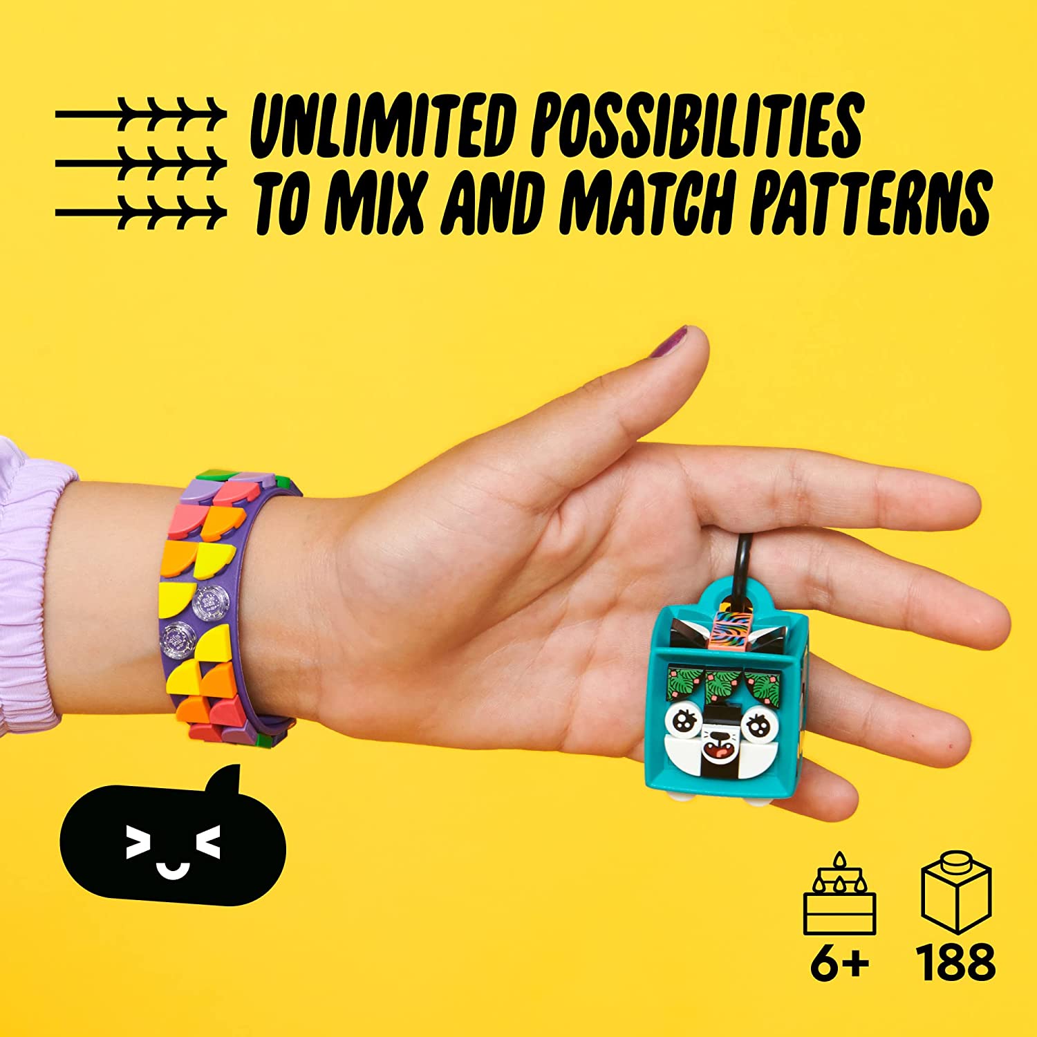 Dots Neon Tiger Bracelet Bag Tag by Lego 2