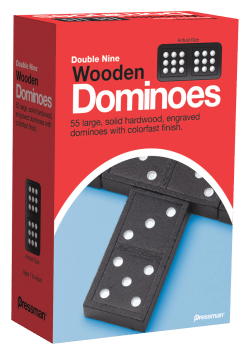 Double 9 Wooden Dominoes by Pressman