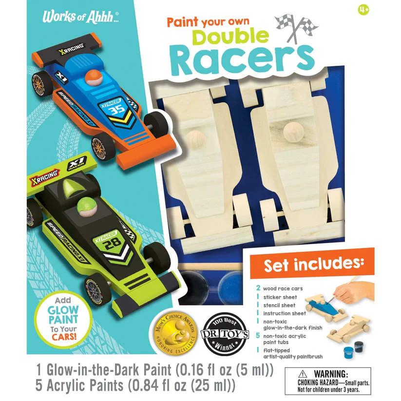 Double Racers Wood Craft & Paint Kit-by-Works of Ahhh!