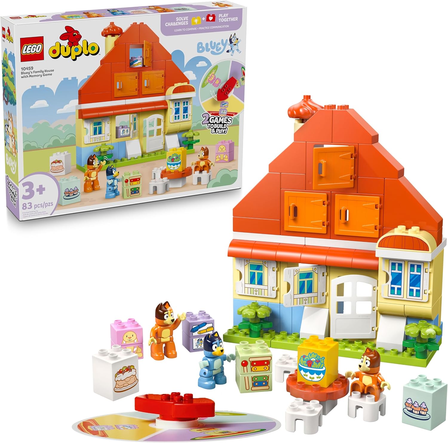 Duplo Bluey: Bluey’s Family House with Memory Game-by-Lego
