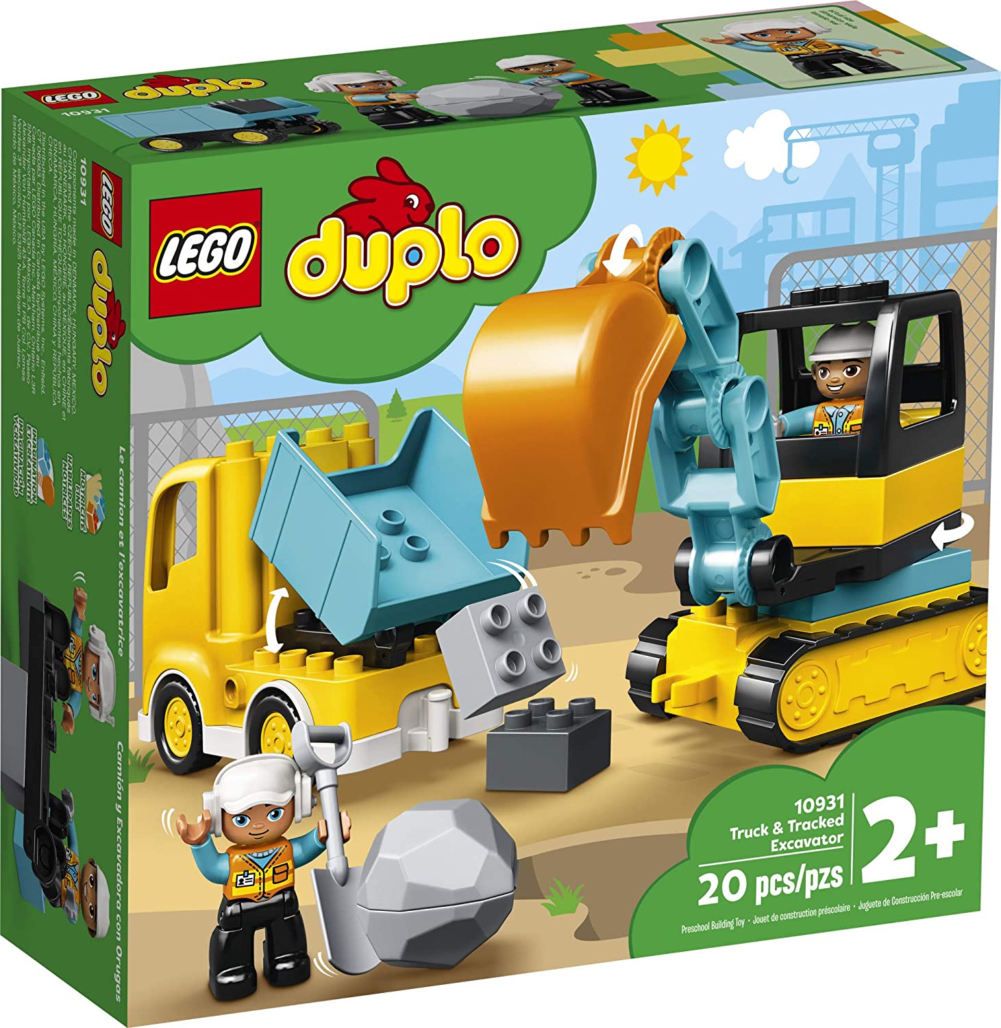 Duplo Construction Truck and Tracked Excavator by