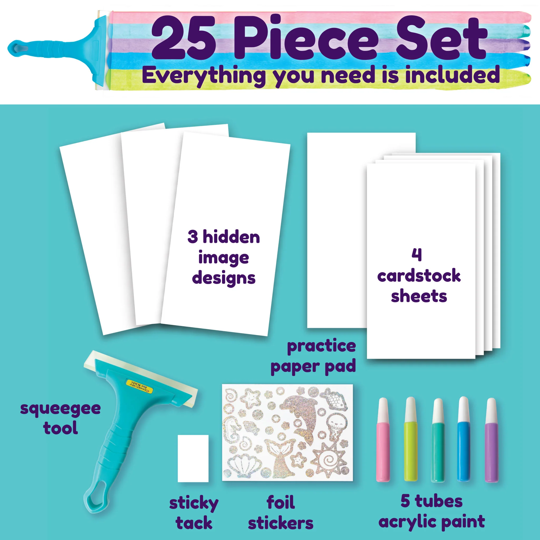 Squeegeez Magic Reveal Art Mermaid by Creativity for Kids