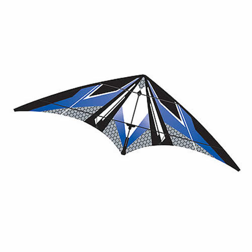 EZ Sport 70 Dual Control Sport Kite Blue Hexagon Nylon Kite by Brainstorm