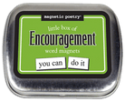 Encouragement Magnetic Poetry Tin by Magnetic Poetry