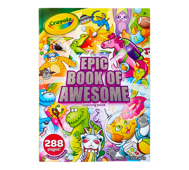 Epic Book of Awesome Coloring Book-by-Crayola