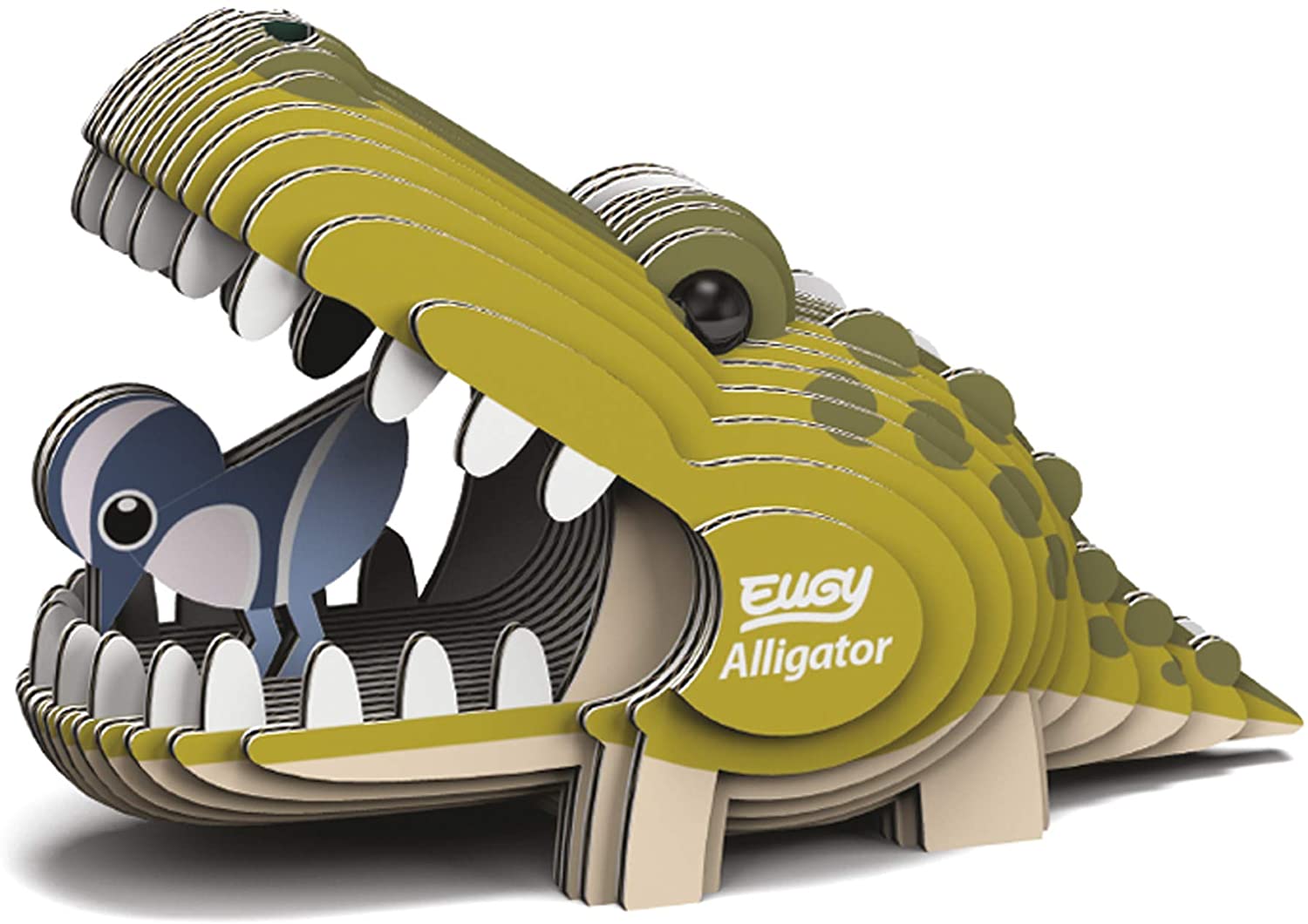 Eugy 3D Cardboard Model Alligator by Geotoys