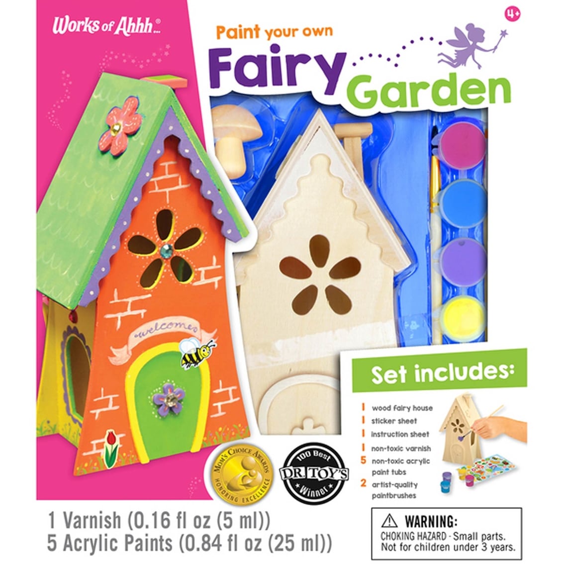 Fairy Garden Wooden Paint Kit by Works of Ahhh