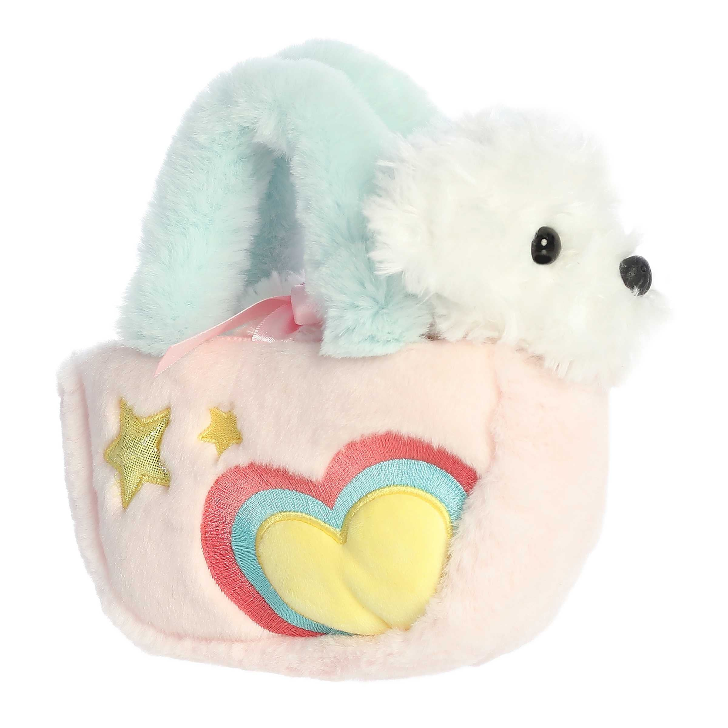 Fancy Pal Pastel Heart Puppy 7.5"-by-Aurora