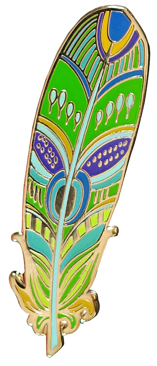 Feather Enamel Pin by Peter Pauper Press