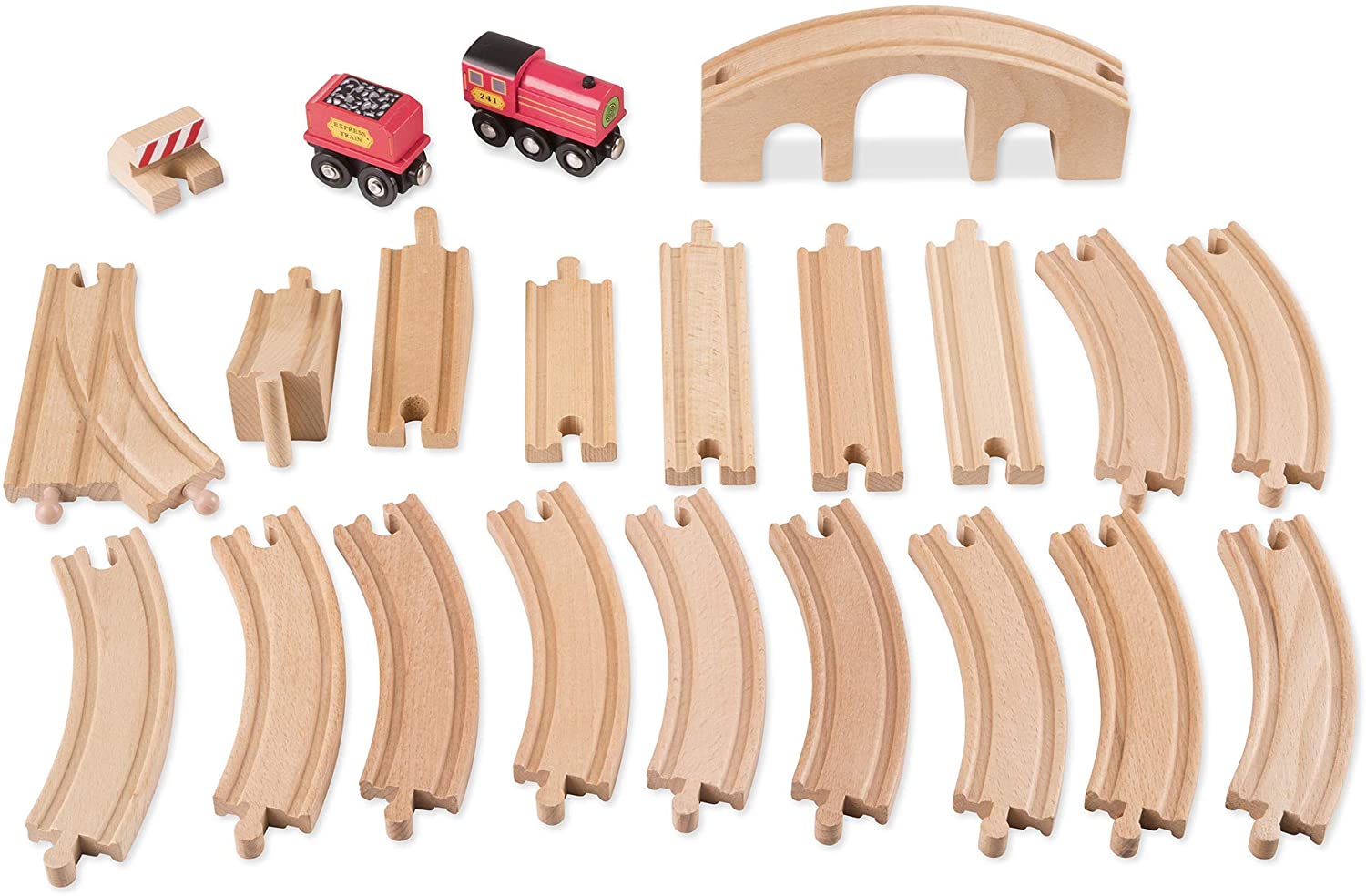 Figure 8 Wooden Train Set by Melissa Doug 1