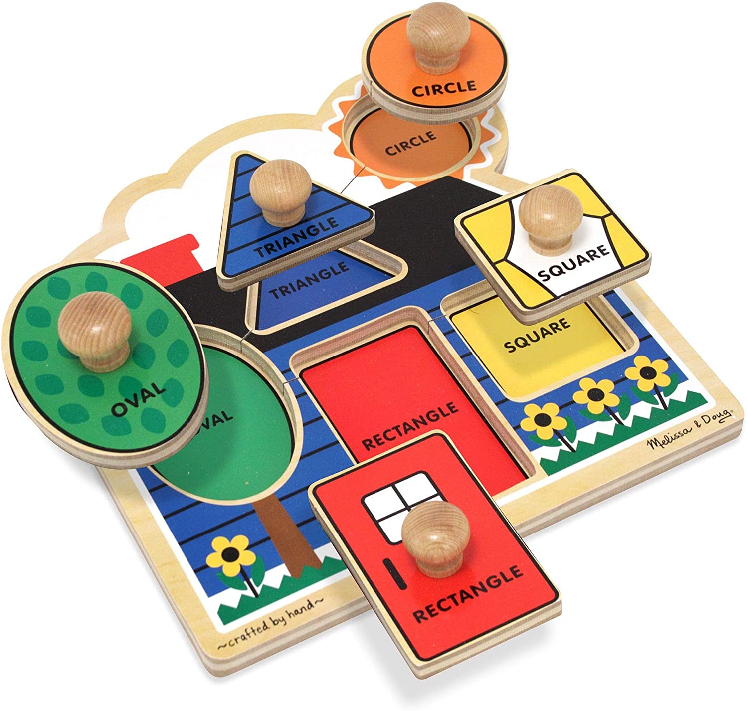 First Shapes Jumbo Knob Puzzle by Melissa Doug 3