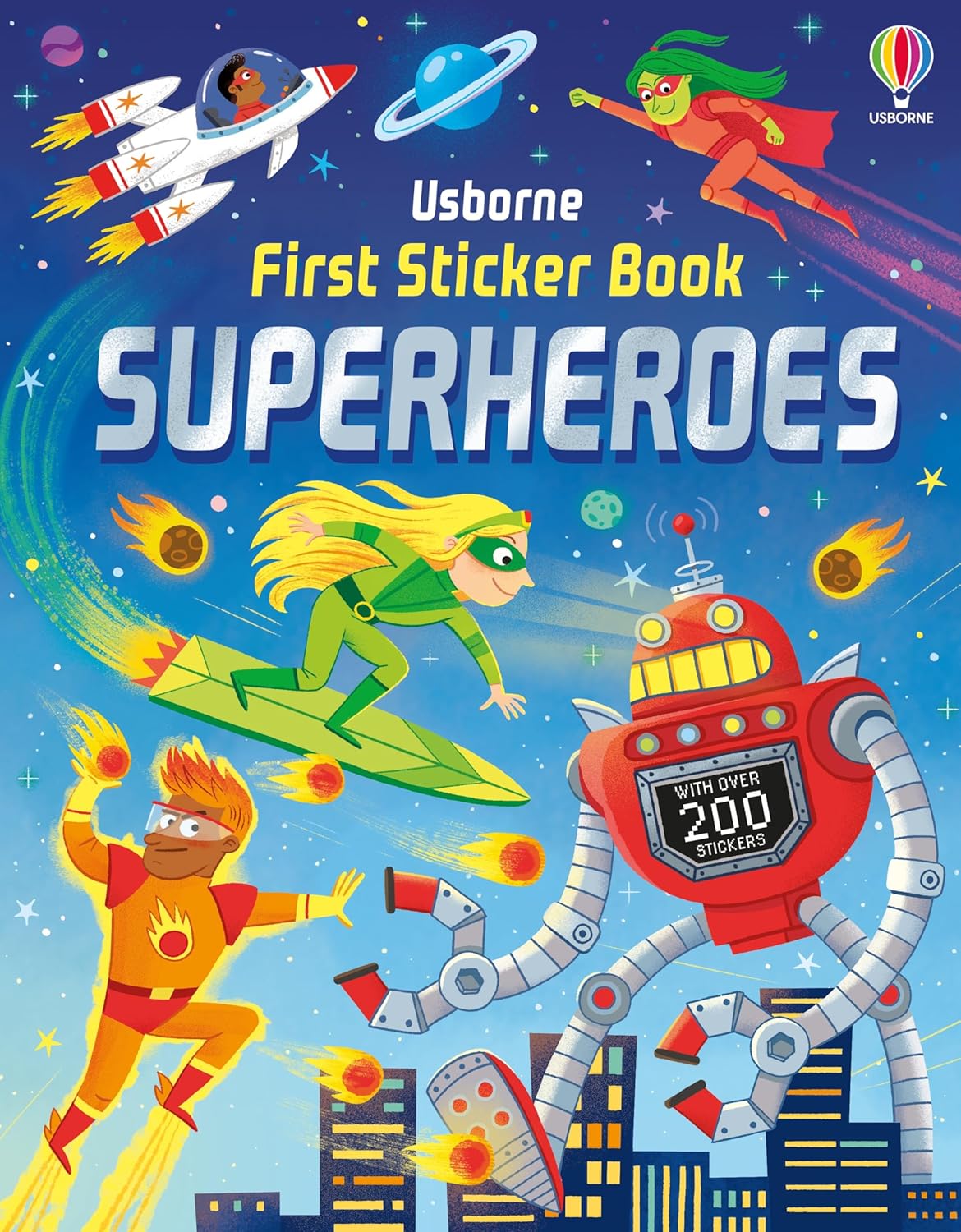 First Sticker Book Superheroes-by-Usborne