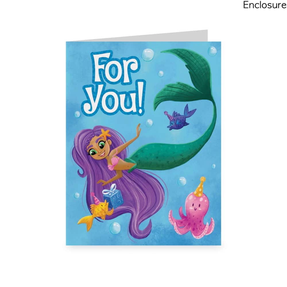 Foil Mermaid Enclosure Card by Peaceable Kingdom