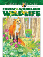Forest & Woodland Wildlife Coloring Book-by-Dover Publications