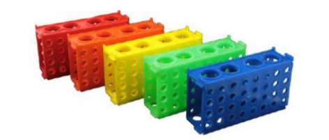 Four Way Interlocking Test Tube Rack Red by Supertek