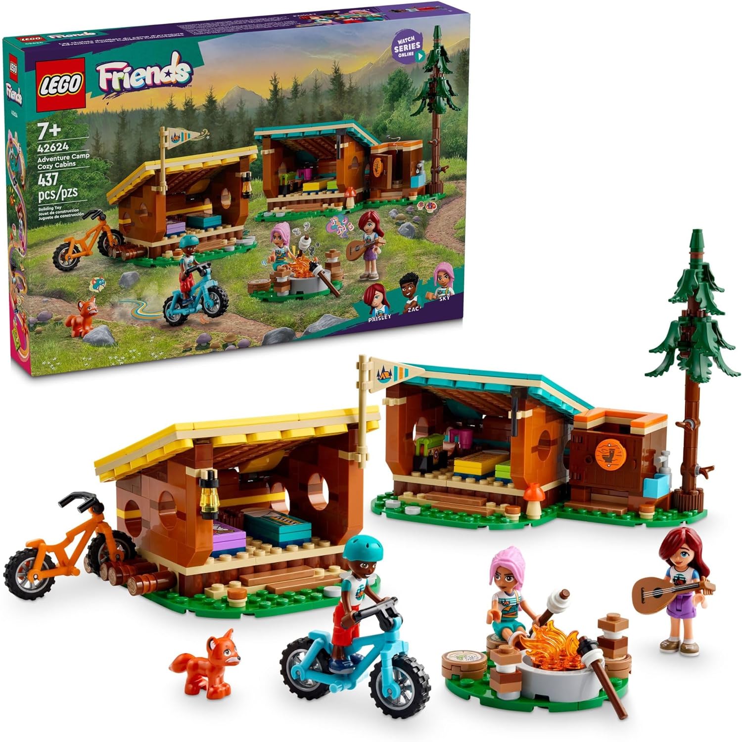 Friends Adventure Camp Cozy Cabins Camping-by-Lego