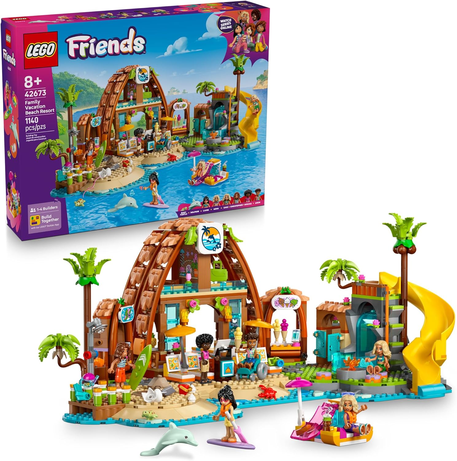 Friends Family Vacation Beach Resort-by-Lego