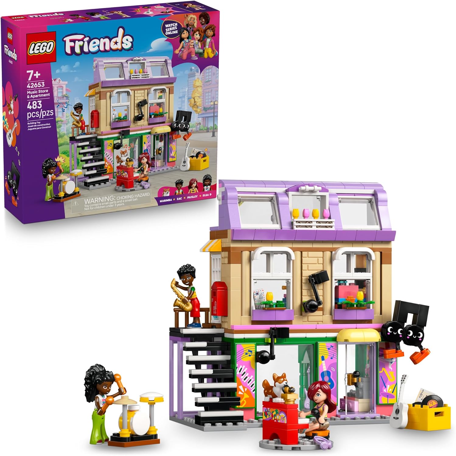 Friends Music Store & Apartment Building-by-Lego
