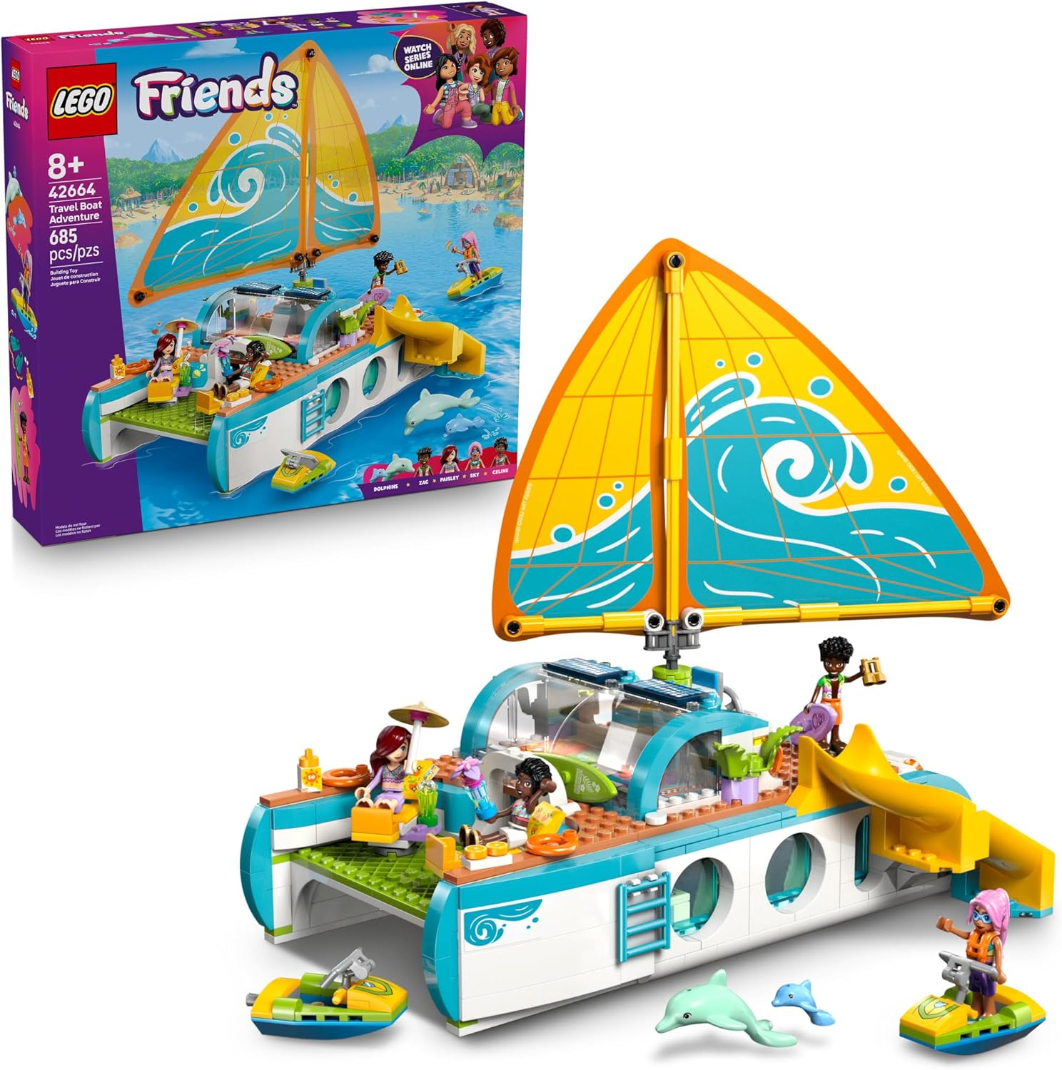 Friends Travel Boat Adventure-by-Lego