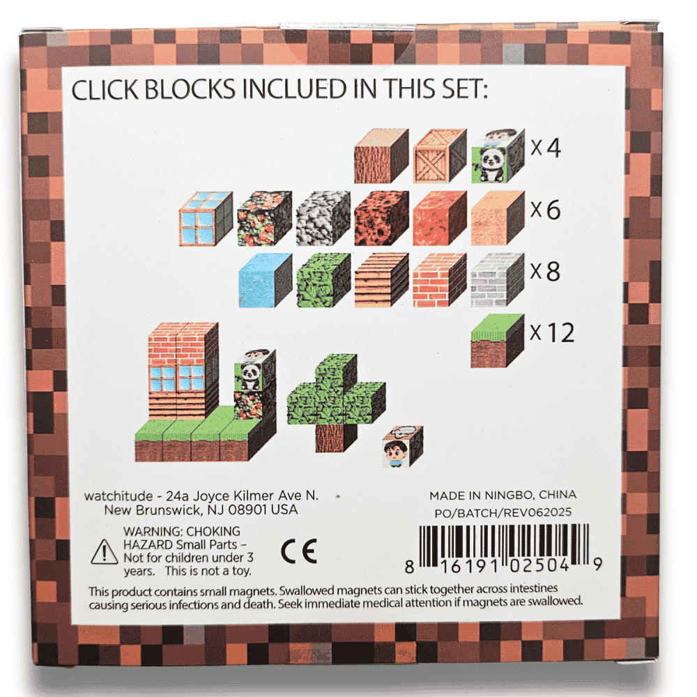 Click Blocks - 100pc Magnetic Building Set by Watchitude