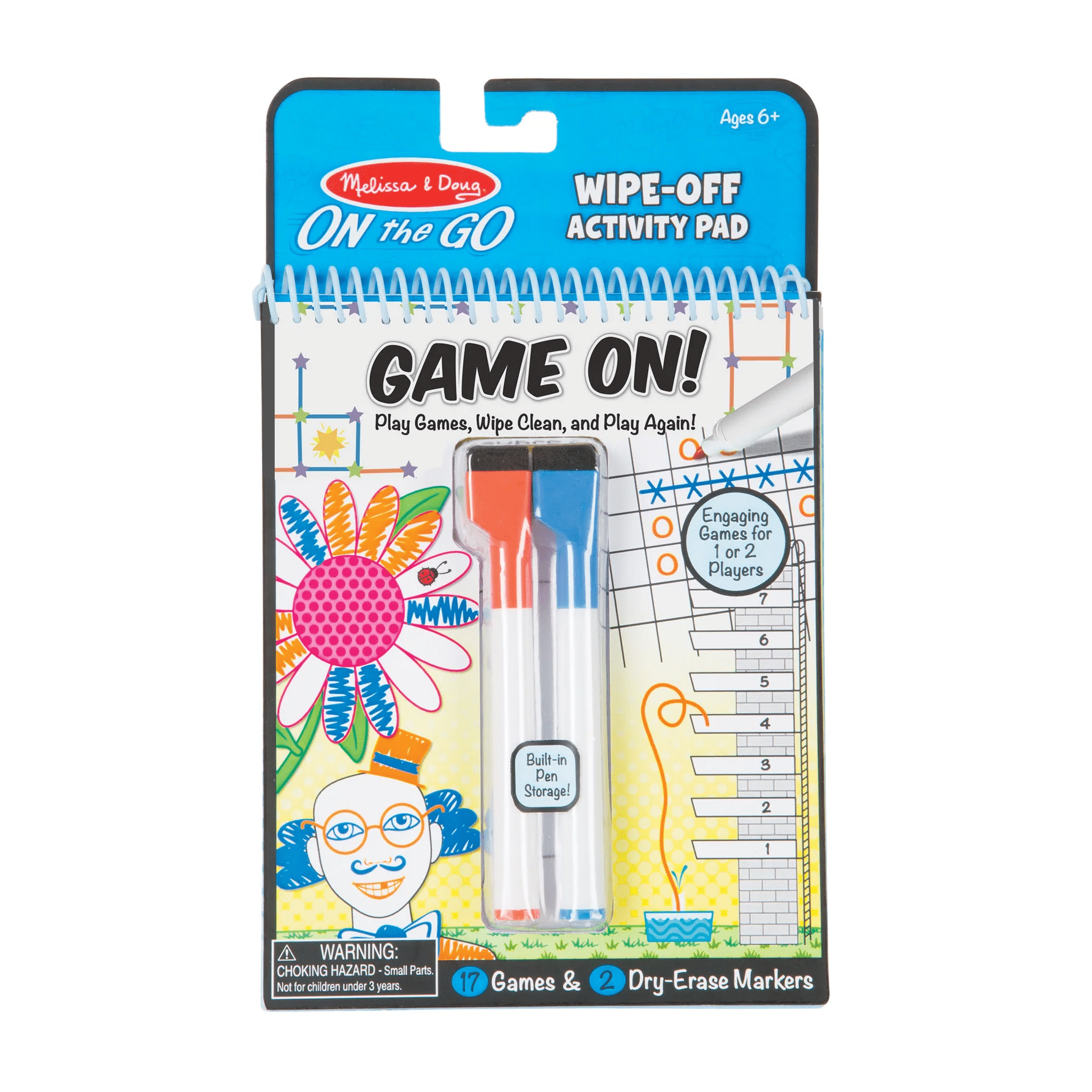 Game On! Wipe-Off Activity Pad - On the Go Travel Activity-by-Melissa & Doug
