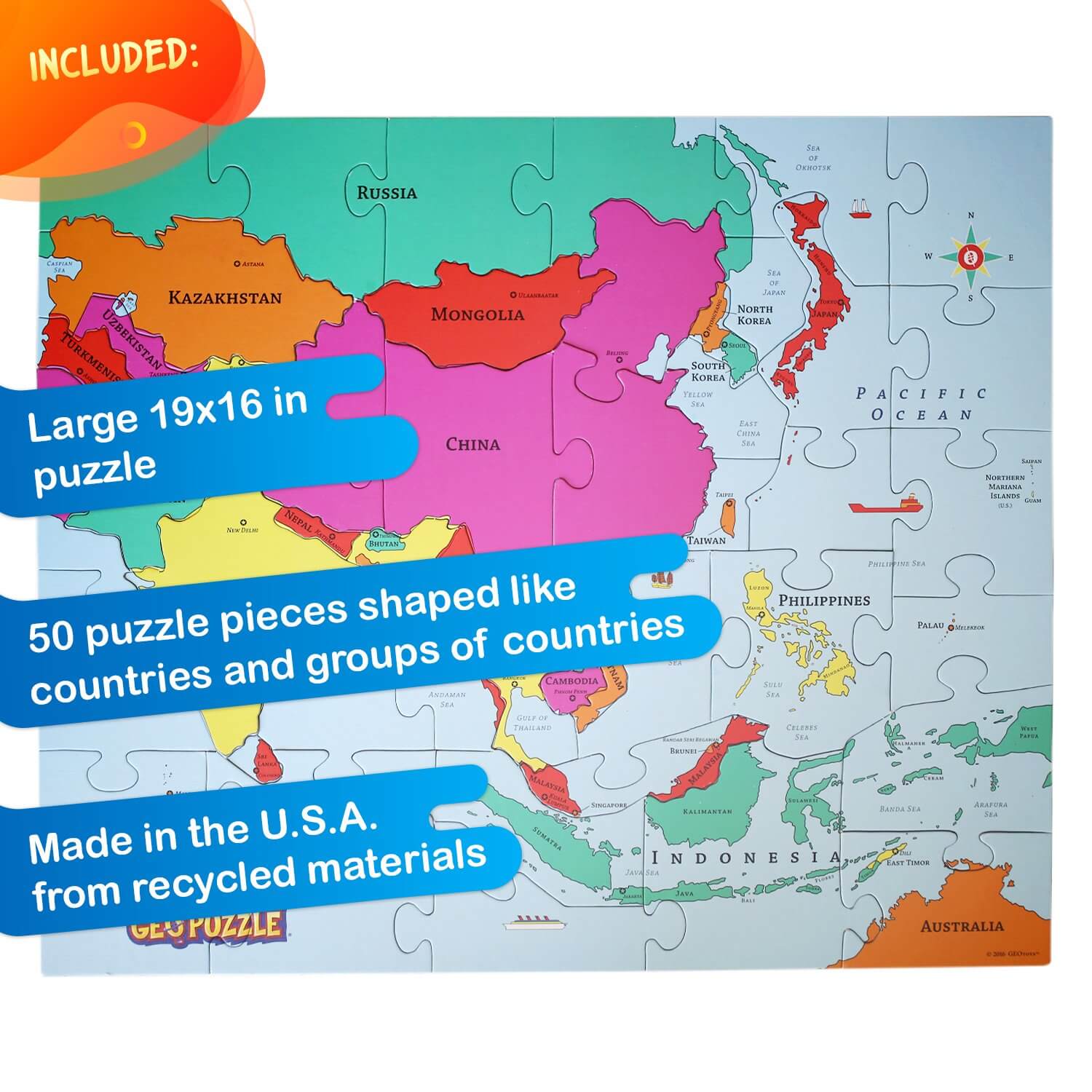 GeoPuzzle Asia by Geotoys 3