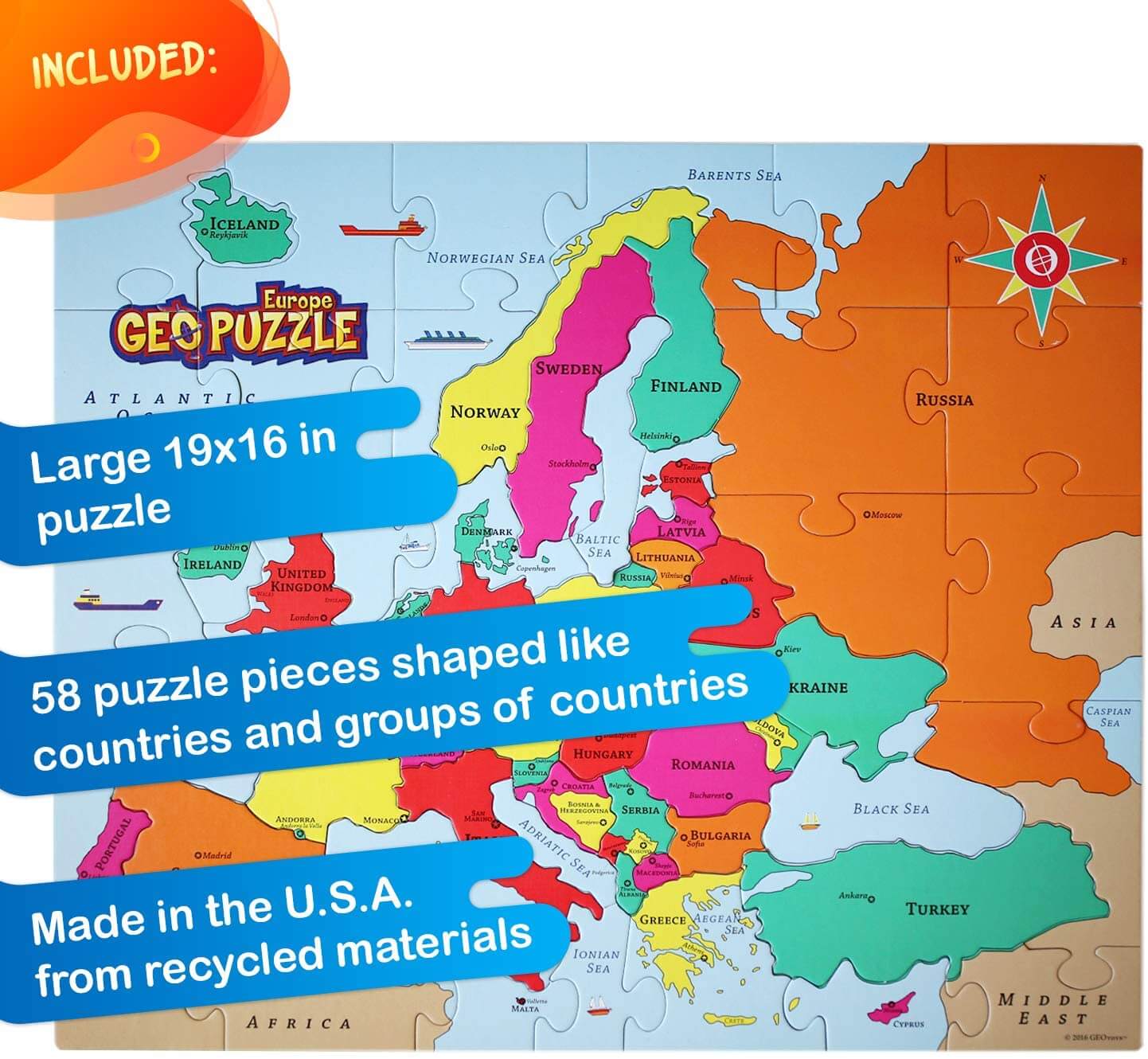 GeoPuzzle Europe by Geotoys 3