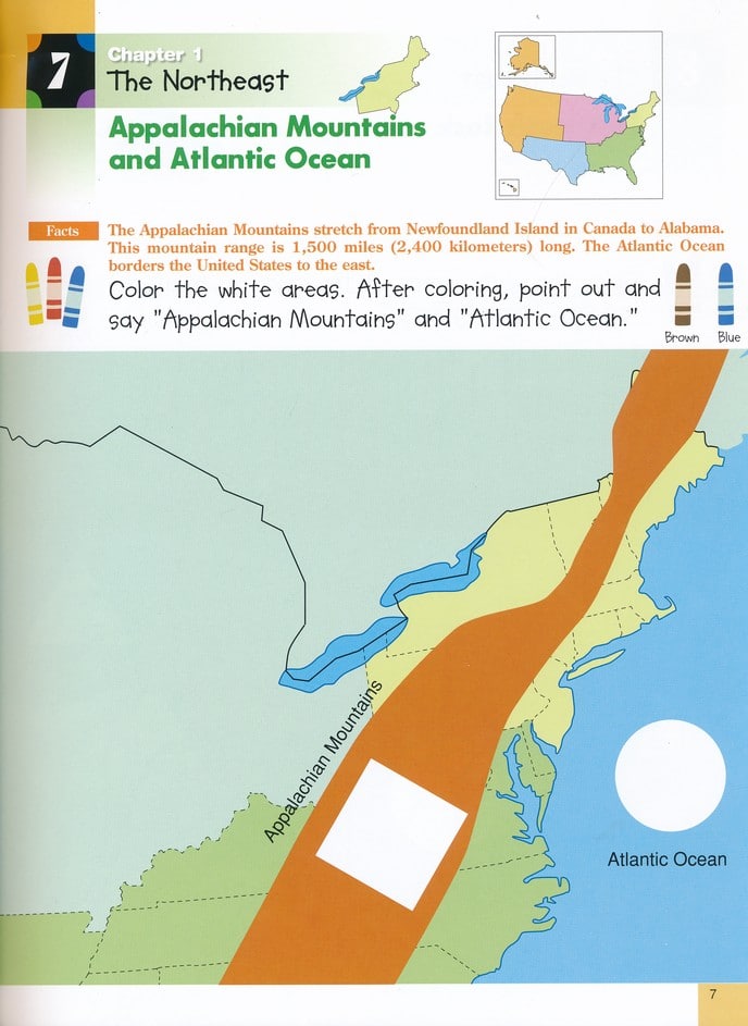 Geography U.S. and Canada Sticker Activity Book by Kumon 3