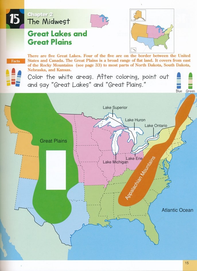 Geography U.S. and Canada Sticker Activity Book by Kumon 4